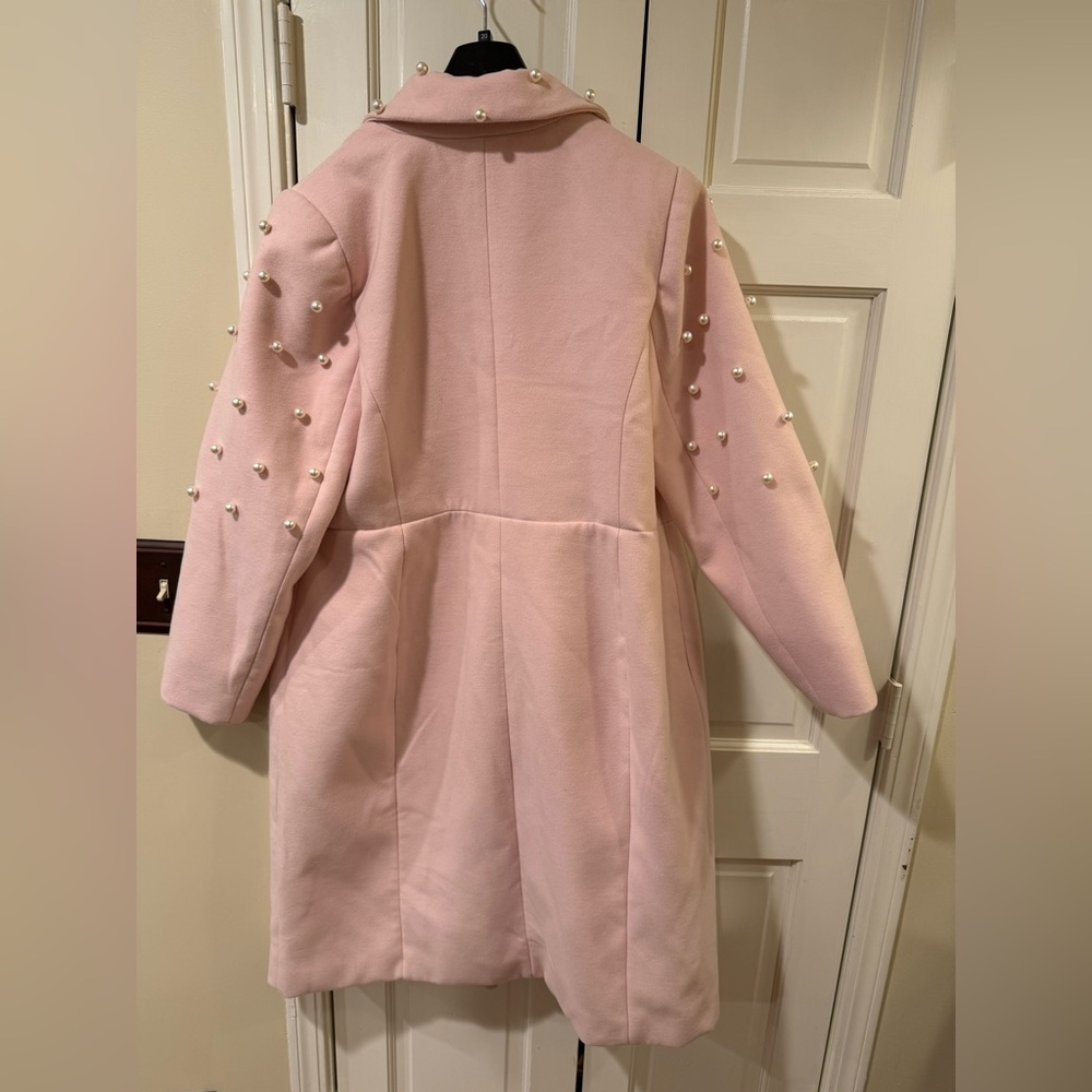 Eloquii light pink pearl coat 14/16 preppy girly Blair Waldorf feminine - Picture 10 of 10